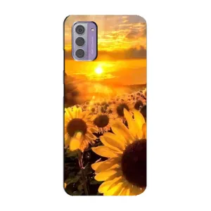 Чехол с Цветами для Nokia G42 (поле подсолнухов)