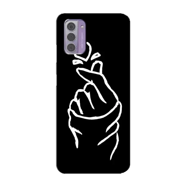 Чехол с рисунком «Сердце на черном» для Nokia G42 Чехол с рисунком «Сердце на черном» для Nokia G42