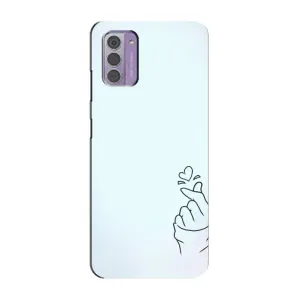 Чехлы (Знак сердечка) на Nokia G42 (Сердце на голубом)