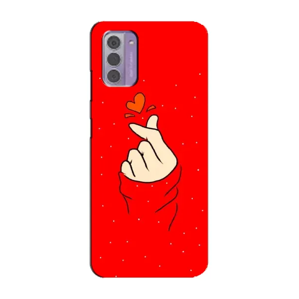 Чехол с рисунком «Сердце на красном» для Nokia G42 Чехол с рисунком «Сердце на красном» для Nokia G42