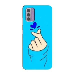Чехлы (Знак сердечка) на Nokia G42 (Сердце на синем)