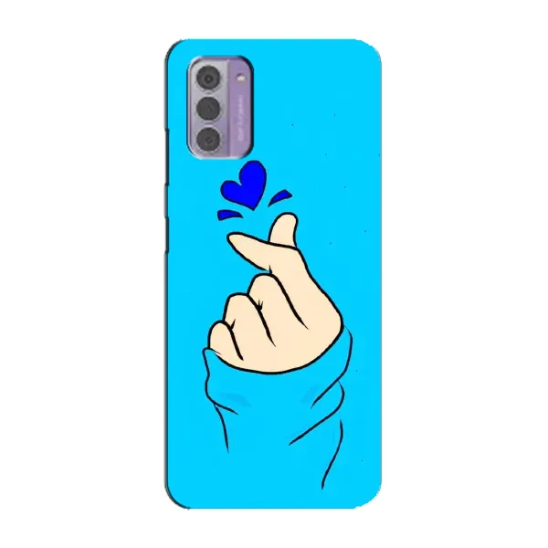 Чехол с рисунком «Сердце на синем» для Nokia G42 Чехол с рисунком «Сердце на синем» для Nokia G42