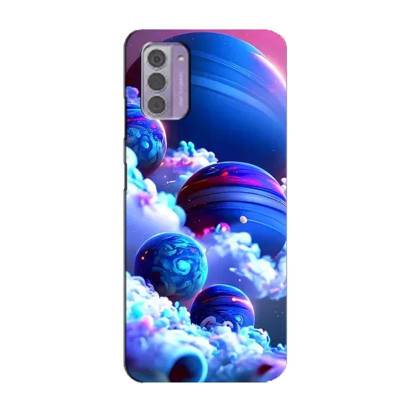 Чехол с рисунком «Синие планеты» для Nokia G42 Чехол с рисунком «Синие планеты» для Nokia G42