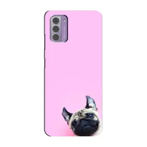 Бампер для Nokia G42 з картинкою "Песики" (Собака на рожевому)