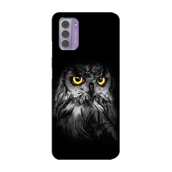 Чехол с рисунком «Сова на чёрном» для Nokia G42 Чехол с рисунком «Сова на чёрном» для Nokia G42
