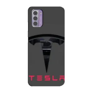 Силиконовый бампер с картинкой машины на Nokia G42 (Logo TESLA)