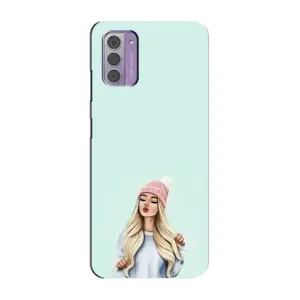 Силіконовый Чохол на Nokia G42 з картинкой Модных девушек (В шапці)