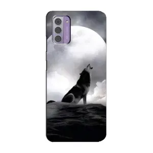 Чохол з Вовком на Nokia G42 (Вовк і місяць)