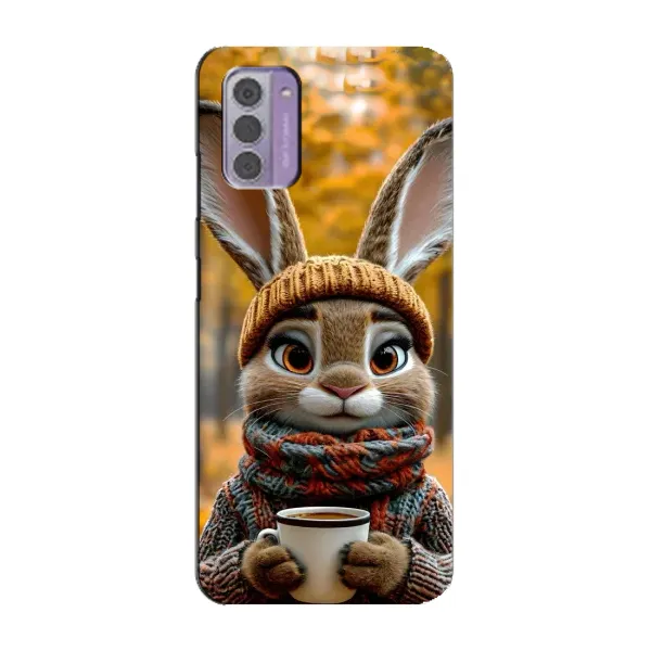 Чехол с рисунком «Зайчик с кофе» для Nokia G42 Чехол с рисунком «Зайчик с кофе» для Nokia G42