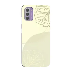 Чехол цветочный дизайн для Nokia G42 (Зелёный фон)