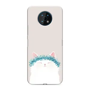 Чехол на тематику: Коты для Nokia G50 (Белый котик)