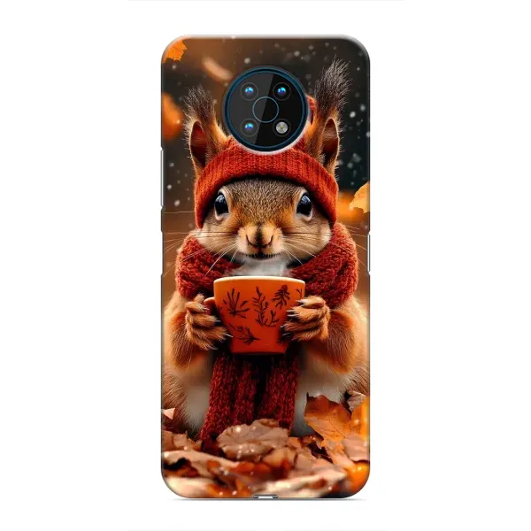 Чехол с рисунком «Белка с кофе» для Nokia G50 Чехол с рисунком «Белка с кофе» для Nokia G50