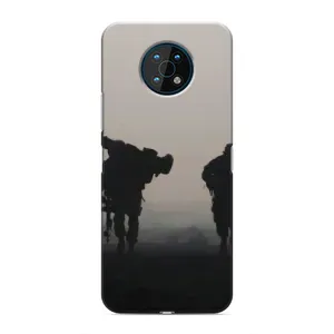 Чехлы на военную тематику для Nokia G50 (Бой солдат)