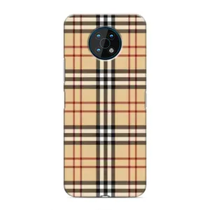 Чехол с Брендами одежды на Нокиа Джи 50 (Burberry стиль)