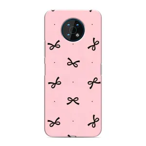 Чехол банты для Nokia G50 (Черные бантики)