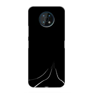 Чехол с картинками на черном фоне для Nokia G50 (Дорога)