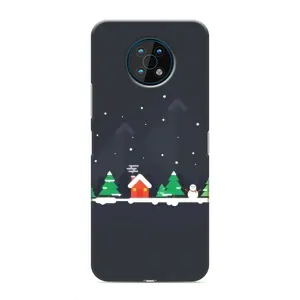 Силиконовый бампер на рождество для Nokia G50 (Город зимний)