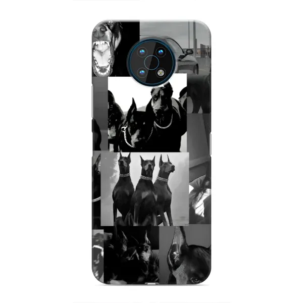 Чохол з малюнком «Колаж Доберман» для Nokia G50 Чохол з малюнком «Колаж Доберман» для Nokia G50