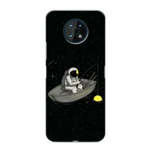 Силиконовый Чехол с принтом "Космонавты" на Nokia G50 (Космонавт на рыбалке)