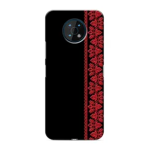 Силиконовый Чехол на Nokia G50 (Красная Вышиванка)