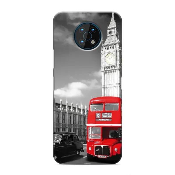 Чехол с рисунком «Красный автобус» для Nokia G50