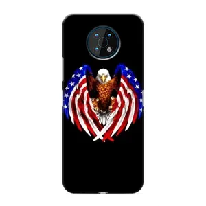 Чехол Флаг USA для Nokia G50 (Крылья США)