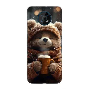 Печатный чехол «Зверята с кофе» для Nokia G50 (Медвежонок с кофе)