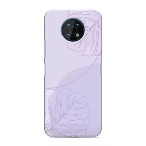 Чехол цветочный дизайн для Nokia G50 (Монстера фиолетовая)