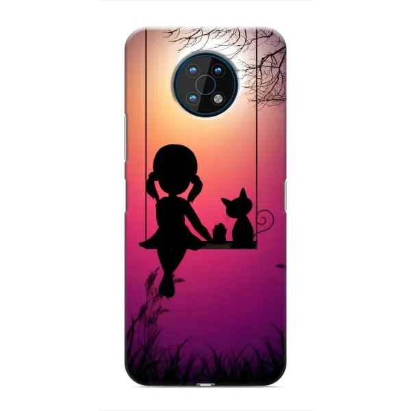 Чехол с рисунком «На качели» для Nokia G50