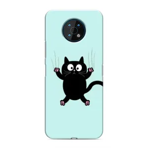 Силиконовый чехол с котиком для Nokia G50 (Падающий кот)