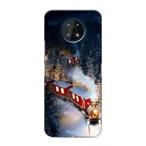 Силиконовый бампер на рождество для Nokia G50 (Поезд)