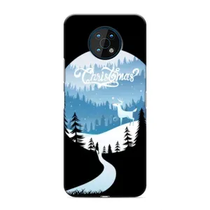 Силиконовый бампер на рождество для Nokia G50 (Рождественский Олень)