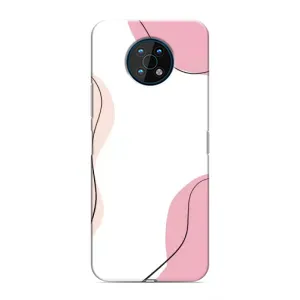 Чехол цветочный дизайн для Nokia G50 (Розовый фон)