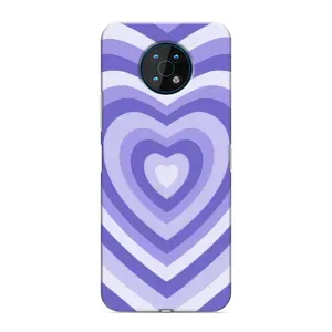 Чехлы с тематикой "Маленькие Сердечки" на Nokia G50 (Сердце фиолет)