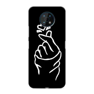 Чехлы (Знак сердечка) на Nokia G50 (Сердце на черном)