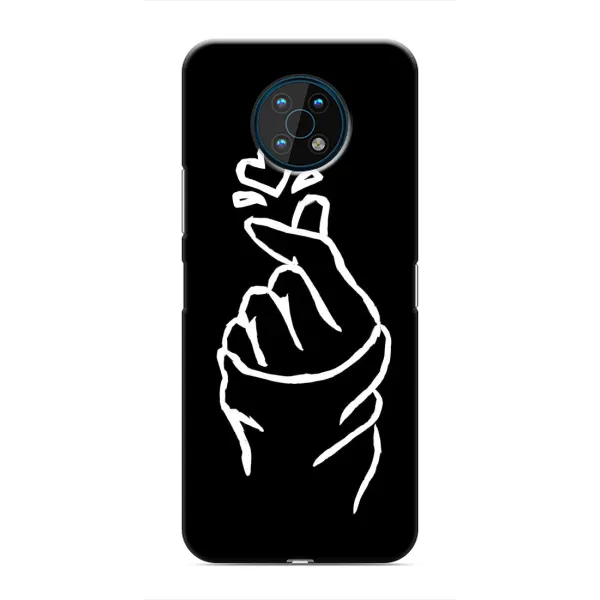 Чехол с рисунком «Сердце на черном» для Nokia G50 Чехол с рисунком «Сердце на черном» для Nokia G50