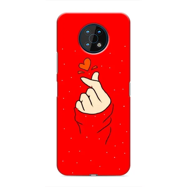 Чехол с рисунком «Сердце на красном» для Nokia G50 Чехол с рисунком «Сердце на красном» для Nokia G50