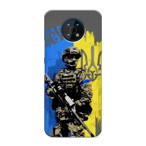 Чехлы с принтом (Воины ЗСУ) для Nokia G50 (Солдат ЗСУ)
