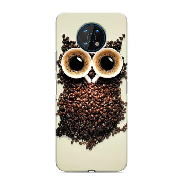Чехол с рисунком «Сова с зерен кофе» для Nokia G50 Чехол с рисунком «Сова с зерен кофе» для Nokia G50