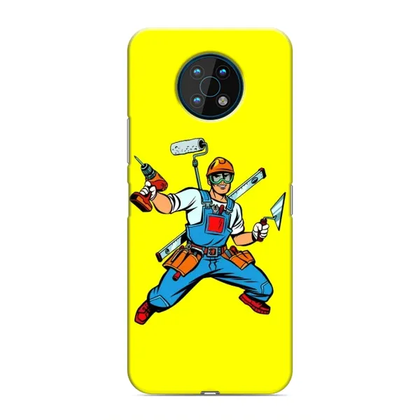 Чехол с рисунком «Строитель» для Nokia G50