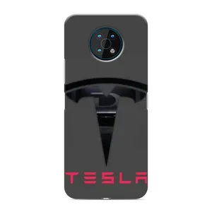Силиконовый бампер с картинкой машины на Nokia G50 (Logo TESLA)