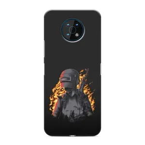 Силиконовый чехол с картинкой "Герой Pubg" на Nokia G50 (В огне)