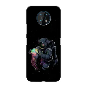 Силиконовый Чехол с принтом "Космонавты" на Nokia G50 (В руках земля)