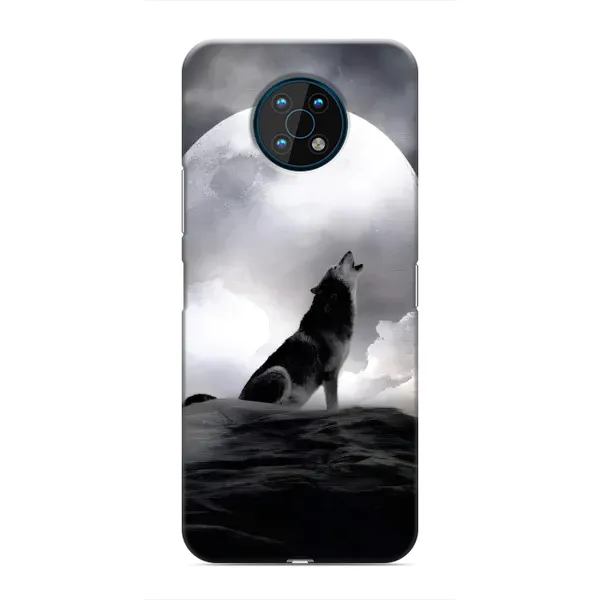 Чехол с рисунком «Волк и луна» для Nokia G50 Чехол с рисунком «Волк и луна» для Nokia G50