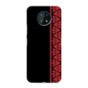 Силиконовый Чехол на Nokia G50 с картинкой Вышиванки (Вышиванка на черном)