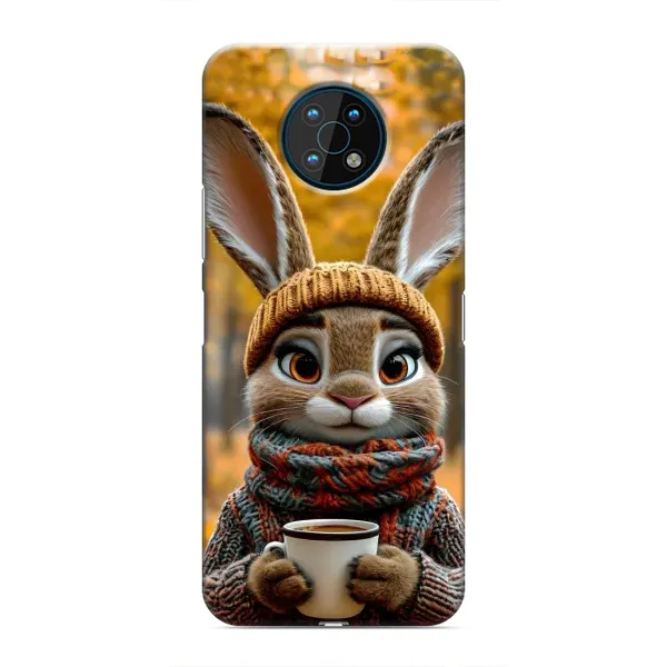 Чехол с рисунком «Зайчик с кофе» для Nokia G50 Чехол с рисунком «Зайчик с кофе» для Nokia G50