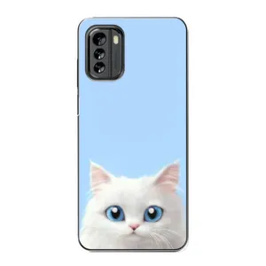Чехол на тематику: Коты для Nokia G60 (Белый кот)