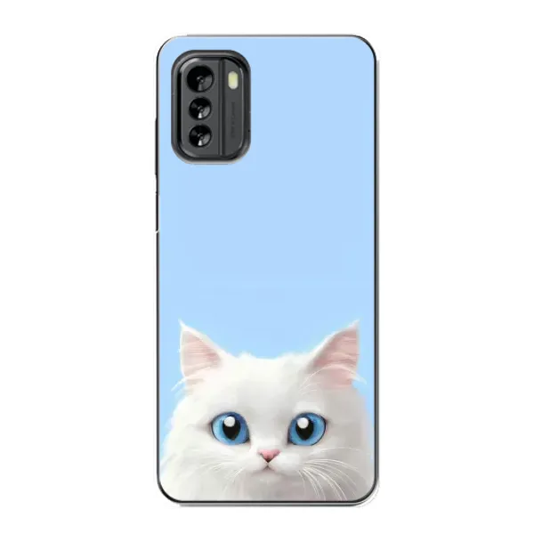 Чехол с рисунком «Белый кот» для Nokia G60 Чехол с рисунком «Белый кот» для Nokia G60