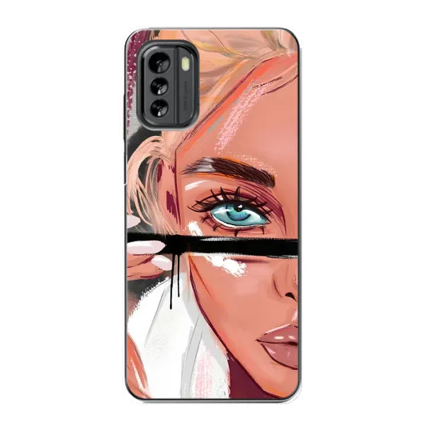 Чехол с рисунком «Девушка и ресницы» для Nokia G60 Чехол с рисунком «Девушка и ресницы» для Nokia G60
