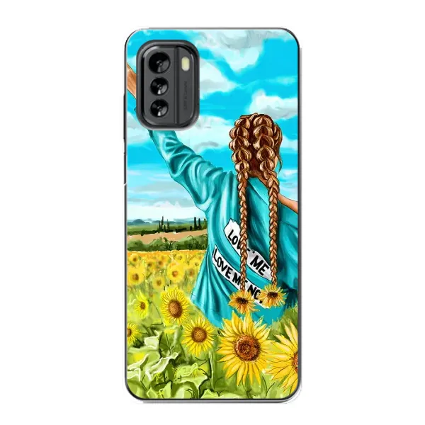 Чехол с рисунком «Девушка на поле» для Nokia G60